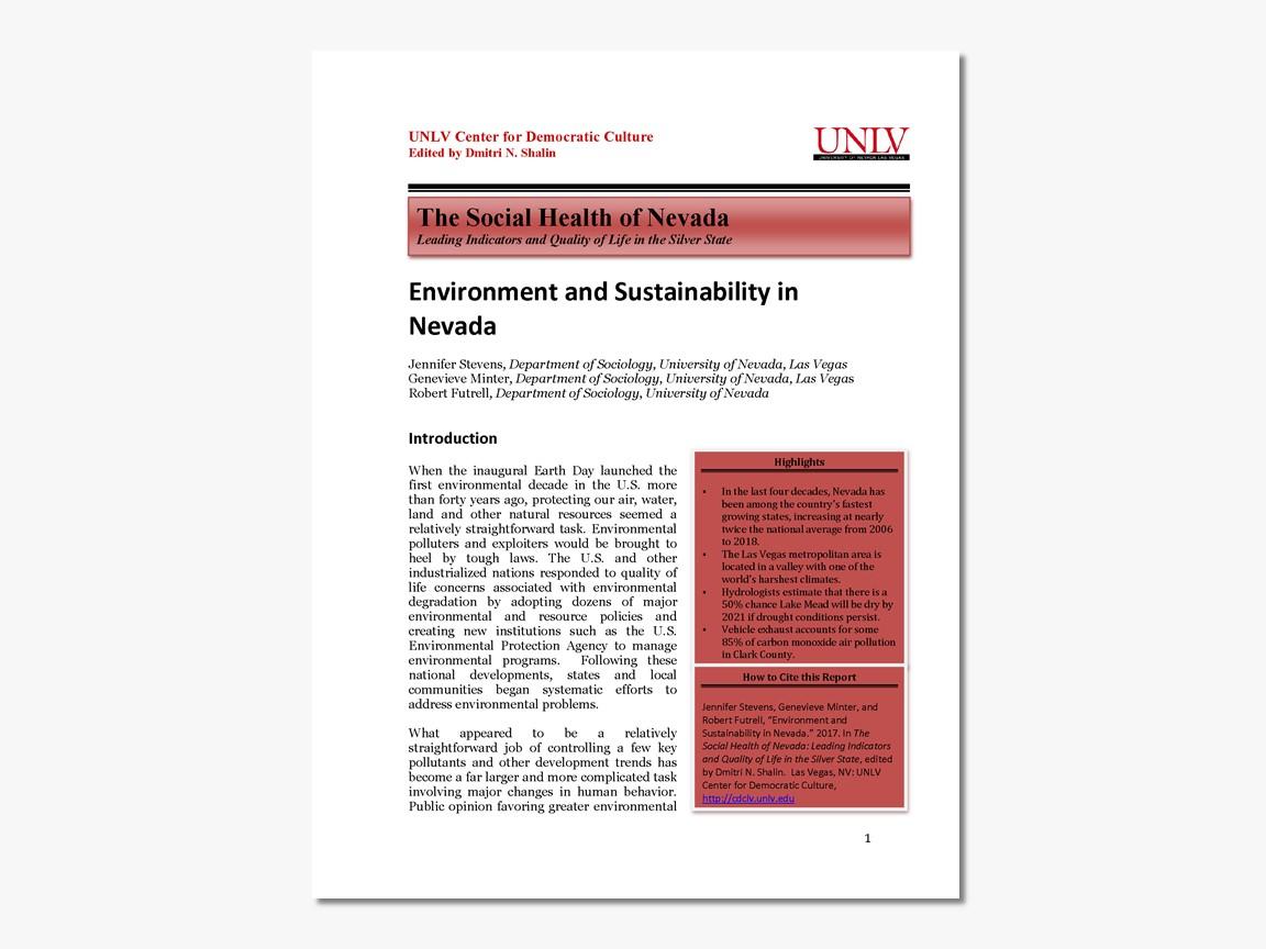 Environment and Sustainability in Nevada