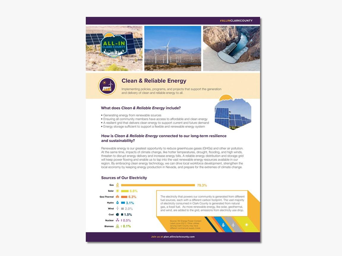 All-In Clark County Factsheet: Clean & Reliable Energy