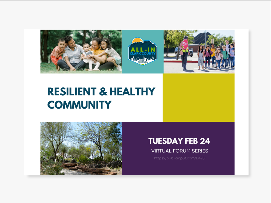 Virtual Forum: Resilient & Healthy Community
